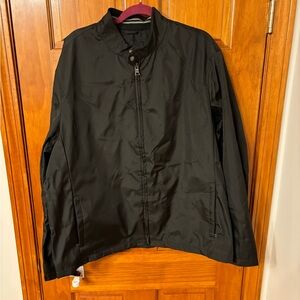 Banana Republic Black Lightweight Shirt Jacket with Stand-Up Collar